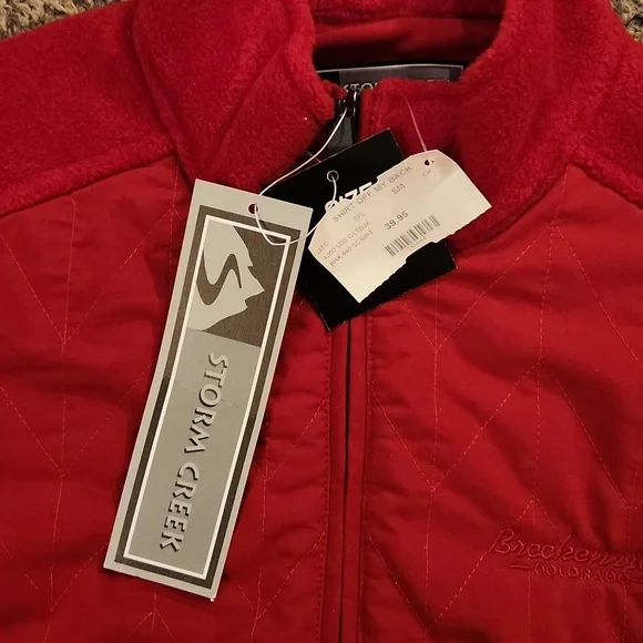 NWT Women's Storm Creek Quilted Red Fleece Jacket Size S - Picture 2 of 9